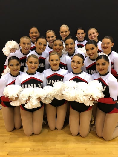 Team Spotlight: UNLV Rebel Girls' Custom Pom Uniforms Are Traditional ...