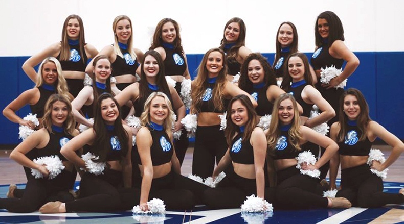 Drake University Dance Team Mock Crop Uniform