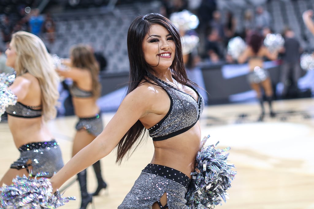 Custom dance costume made for the San Antonio Spurs Silver Dancers