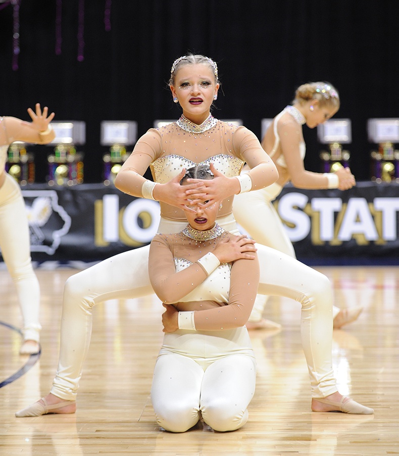 Iowa State Dance Team Competition dance team dance costume rhinestones 