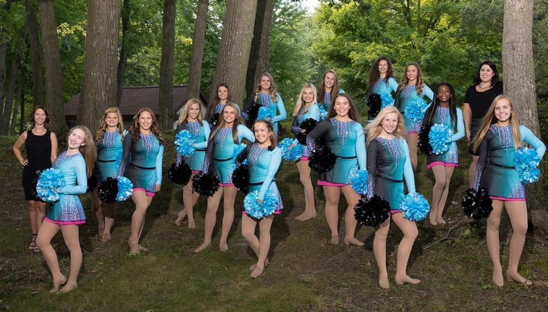 west bend west dance team color change pom uniform