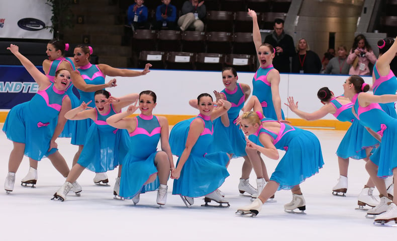Synchronized skating Team Delaware blue dress