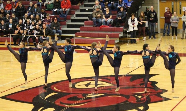 mandan kachinas dance team highkick routine