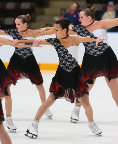 Classic horror movie synchronized skating dress