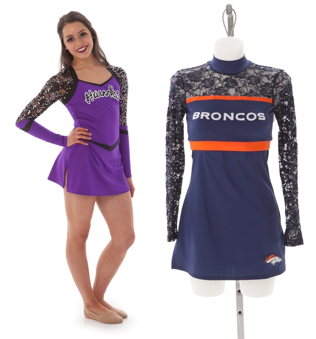 cheer and pom uniform trends: lace