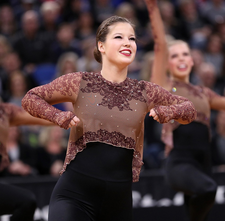 Chisago Lakes High School Lindstrom MN State 2017 High Kick.jpg