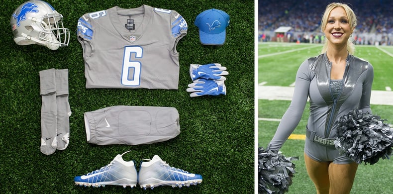 Detroit Lions Cheerleaders Color Rush Uniforms