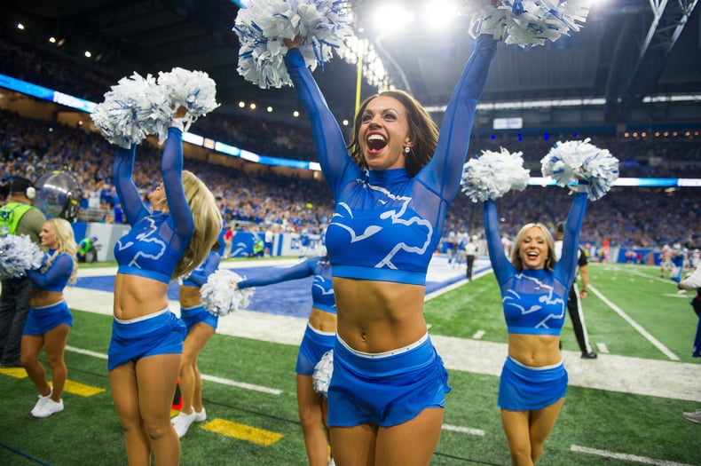 Detroit Lions Cheerleaders Blue Uniforms