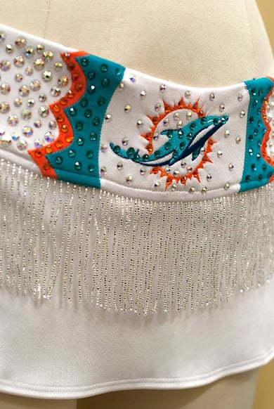 Miami Dolphins Cheerleaders new uniforms rhinestones
