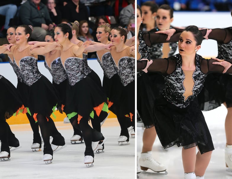 University of Michigan and Miami Univeristy Sychronized skating dresses