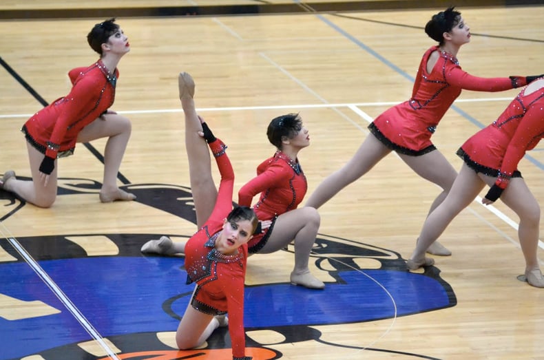 franklin high school poms custom jazz costume