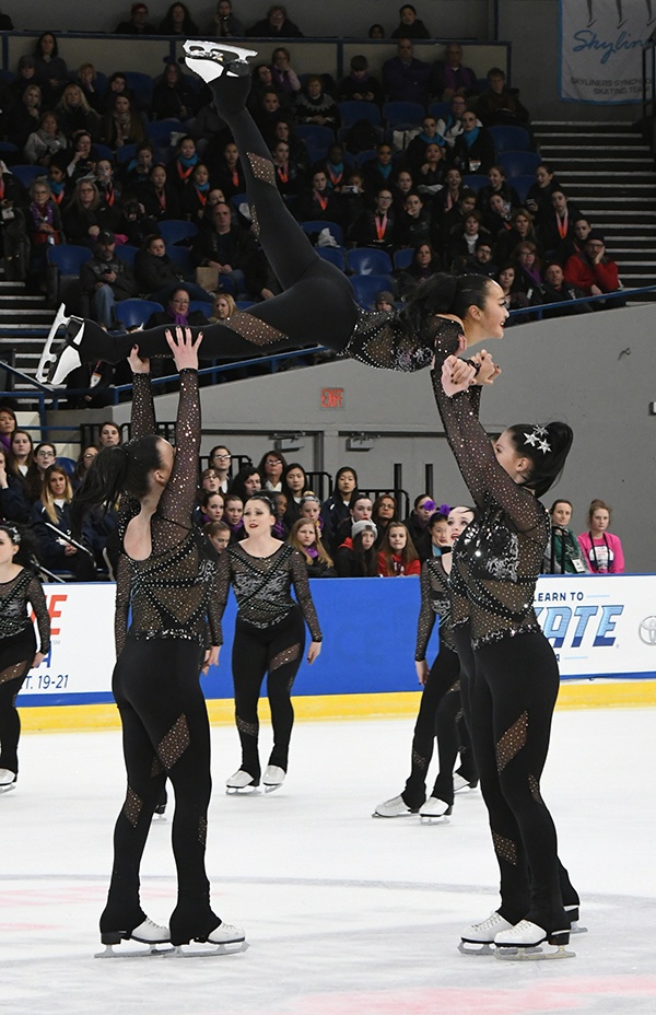 Hockettes Junior Free Skate black body suit