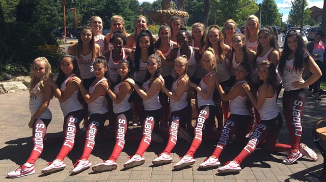 Rutgers University in Ombre leggings at camp