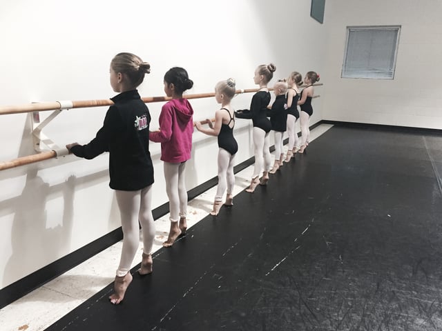 Dance Arts Centre dancers practicing technique