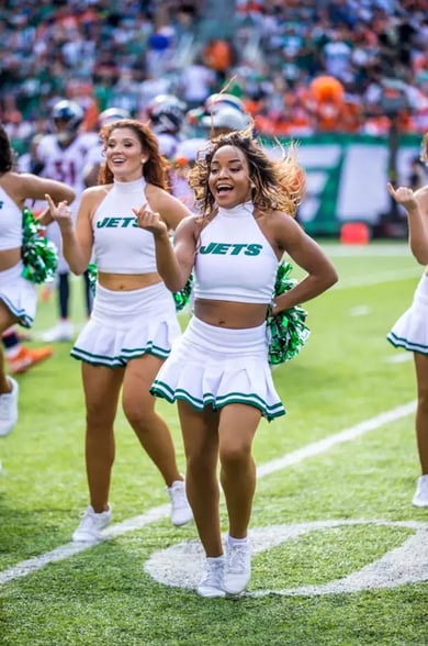 New York Jets Flight Crew throwback look