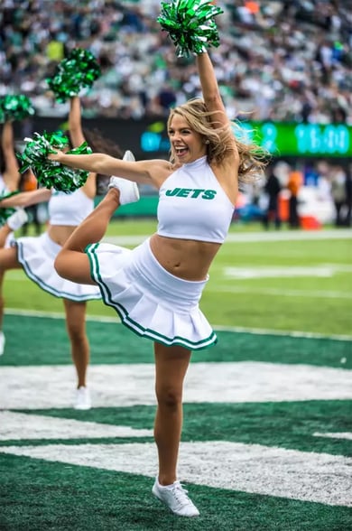 New York Jets Flight Crew throwback look