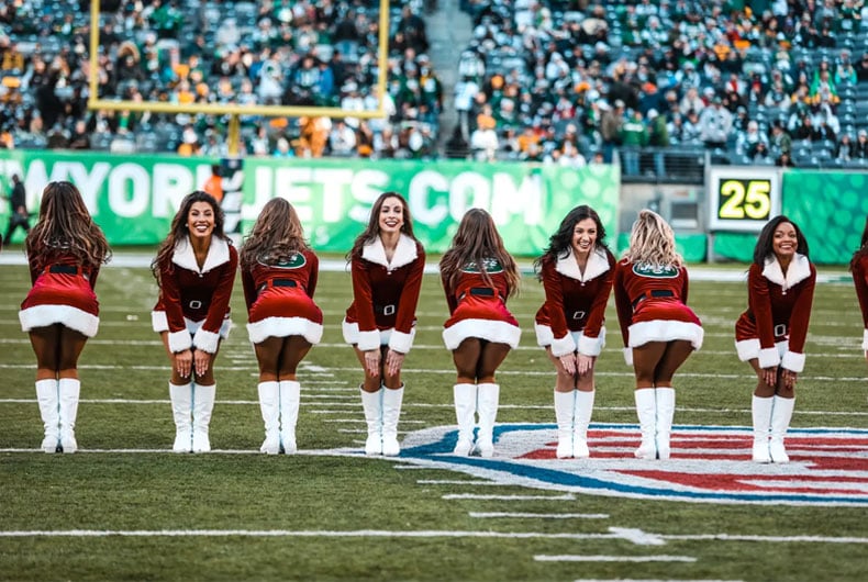 New York Jets Flight Crew holiday attire