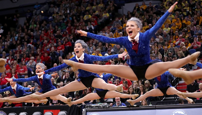 Lakeville South High School MN State 2017 High Kick.jpg