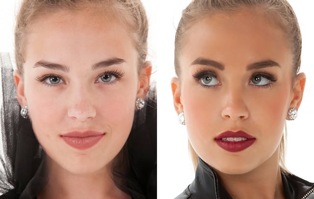 makeup example for dance team photoshoot