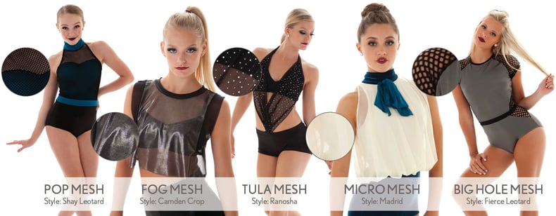 mesh custom dance costume fabrics 
