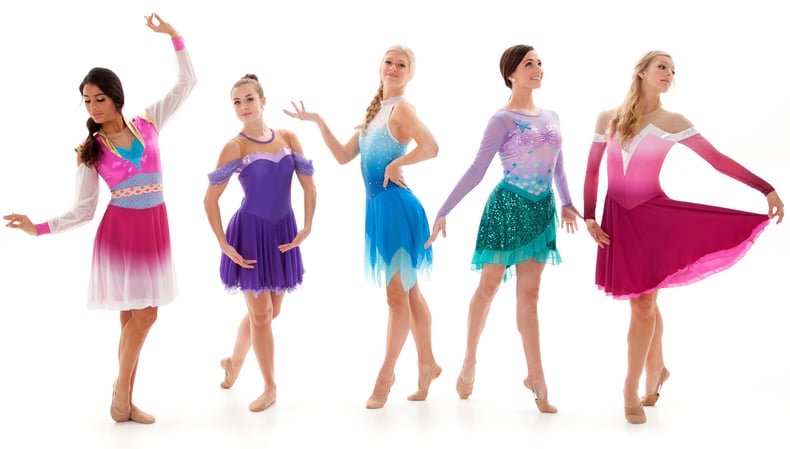 princess dance costumes and skating dresses