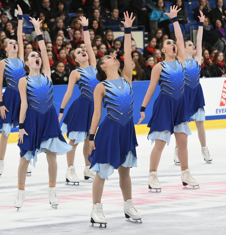 team delaware's cusom themed synchronized skating dresses