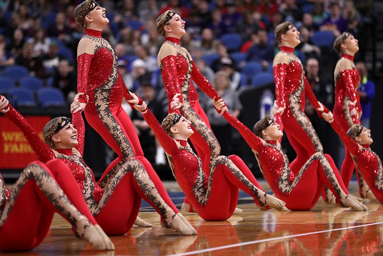 Totino Grace Fridley High School MN State 2017 2 High Kick.jpg