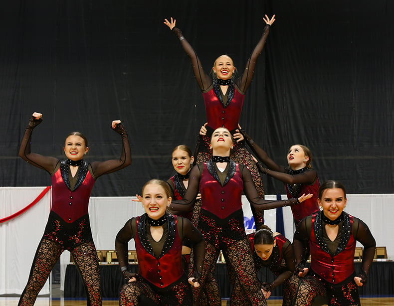 Valley City High School red High Kick costume