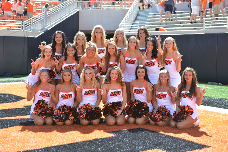 OSU Pom Squad in custom cheer uniforms