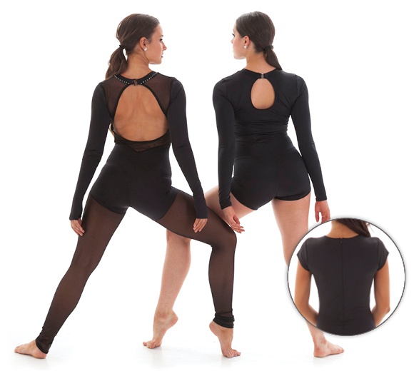 Dance costume back options