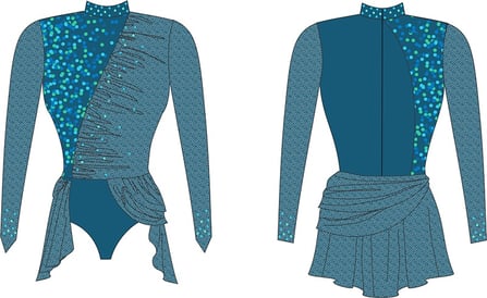 Totino Grace Dance team jazz costume illustration