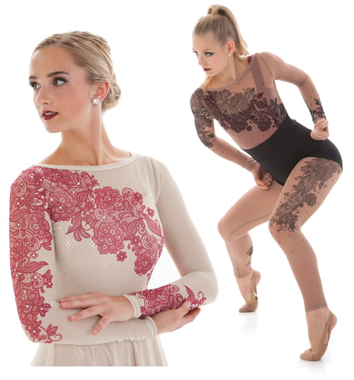 Dance costume trend 1: Chantilly mesh lace