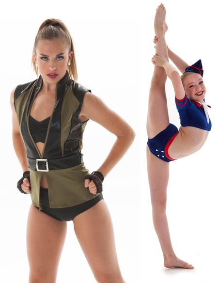 Military theme dance costumes