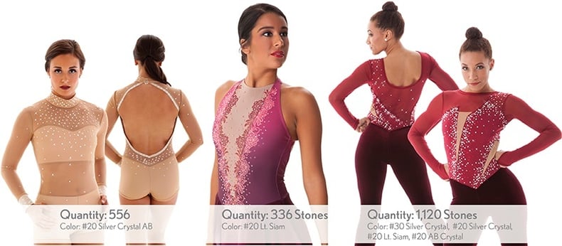 dance costume rhinestone estimating guide 