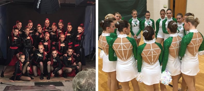 Seton varsity dance team custom dance costumes