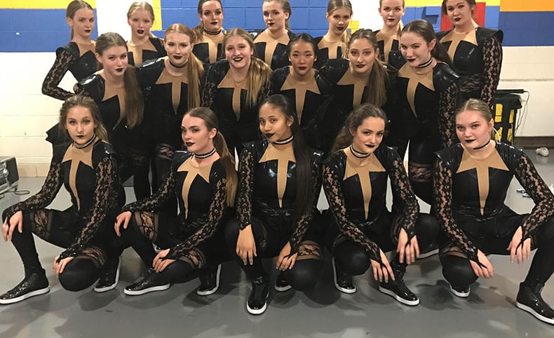 Sheboygan North black lace hip hop dance costume