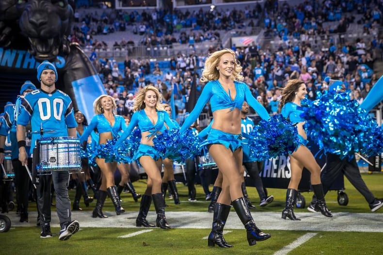 Carolina Panthers Cheerleaders color rush uniform