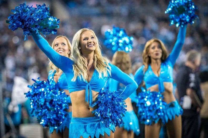 Carolina Panthers Cheerleaders color rush uniform