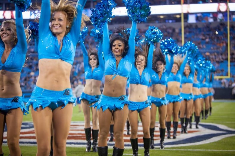Carolina Panthers Cheerleaders color rush uniform
