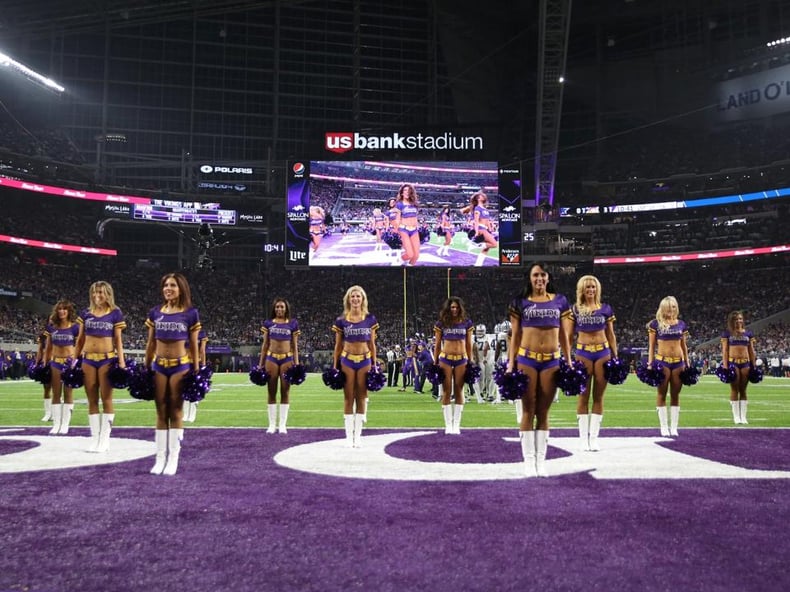 Minnesota Vikings Cheerleaders color rush uniform