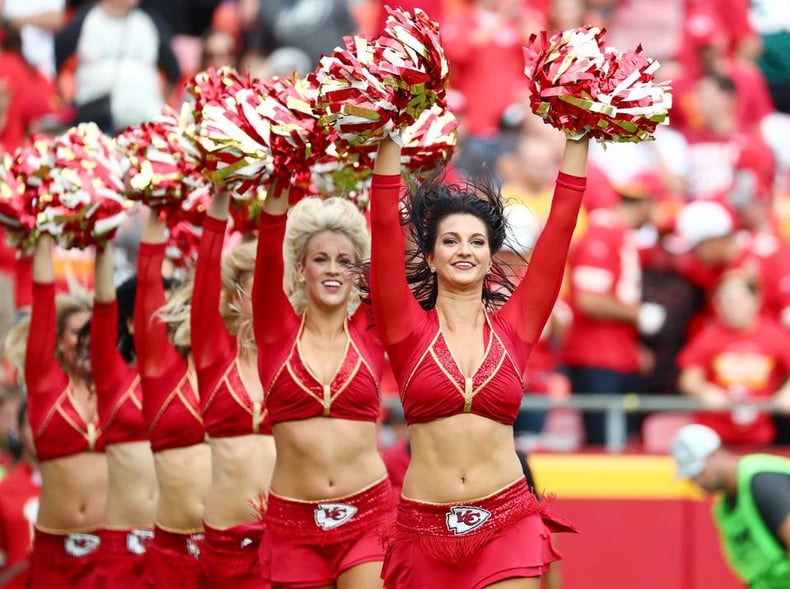 kansas city chiefs cheerleaders new red uniforms 