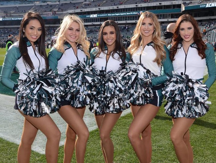 Philadelphia Eagles Cheerleaders Vera Wang designed uniforms Philadelphia Eagles Cheerleaders Vera Wang designed uniforms