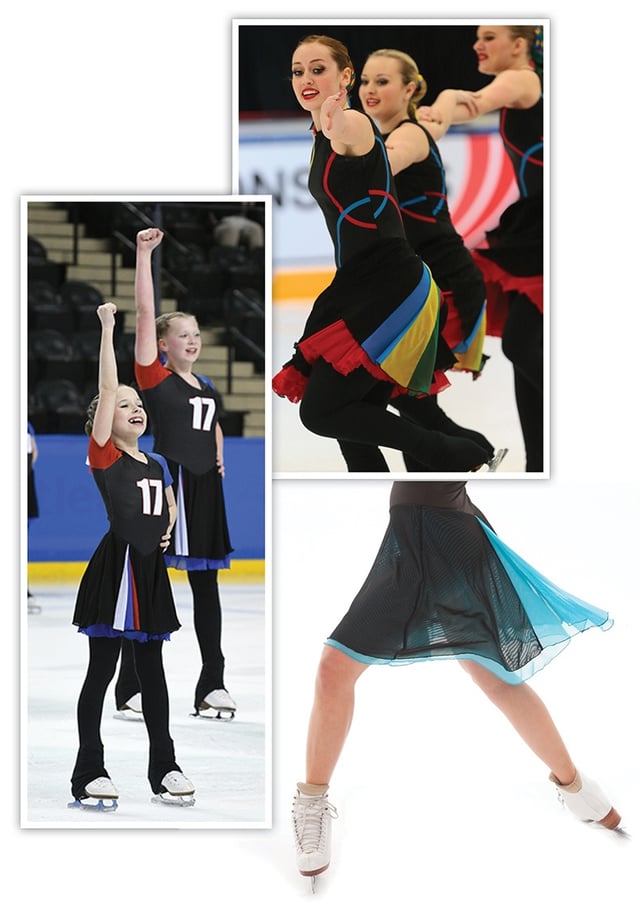 Fishtail Skirt style Synchronized Skating Dresses