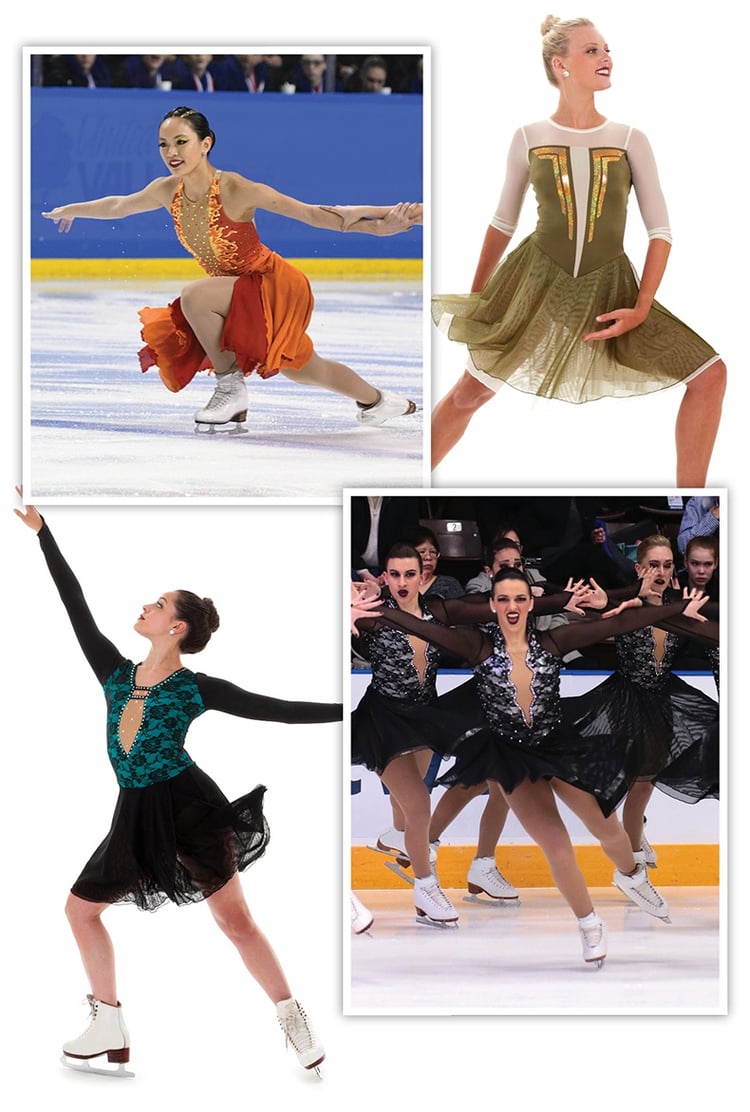 Synchro Skate Dress Deep V neckline Looks .jpg