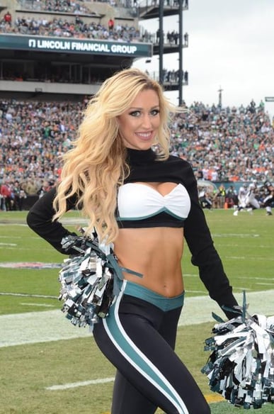 Philadelphia Eagles Cheerleaders shrug 